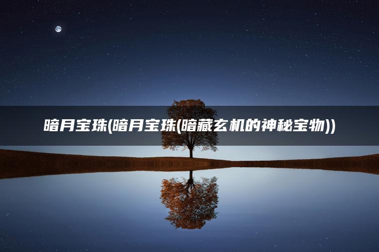 暗月宝珠(暗月宝珠(暗藏玄机的神秘宝物)) 暗月宝珠(暗月宝珠(暗藏玄机的神秘宝物))