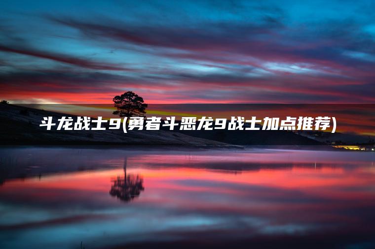 斗龙战士9(勇者斗恶龙9战士加点推荐) 斗龙战士9(勇者斗恶龙9战士加点推荐)
