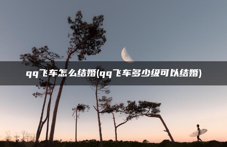 qq飞车怎么结婚(qq飞车多少级可以结婚)