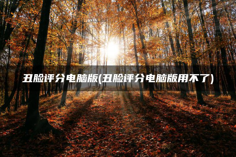 丑脸评分电脑版(丑脸评分电脑版用不了) 丑脸评分电脑版(丑脸评分电脑版用不了)