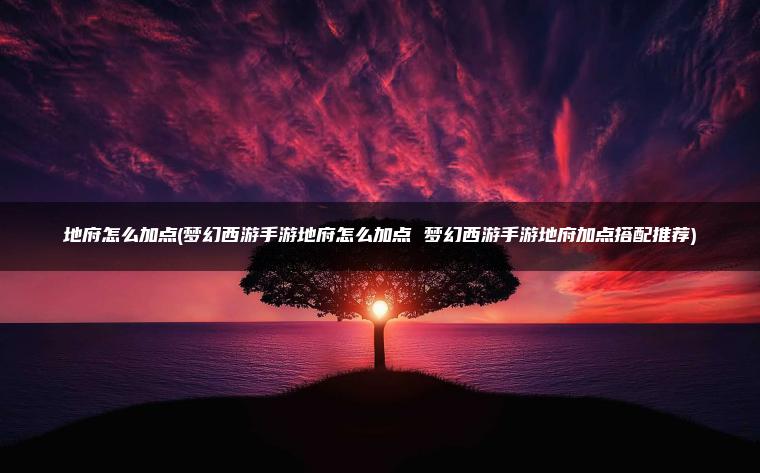 地府怎么加点(梦幻西游手游地府怎么加点 梦幻西游手游地府加点搭配推荐) 地府怎么加点(梦幻西游手游地府怎么加点 梦幻西游手游地府加点搭配推荐)