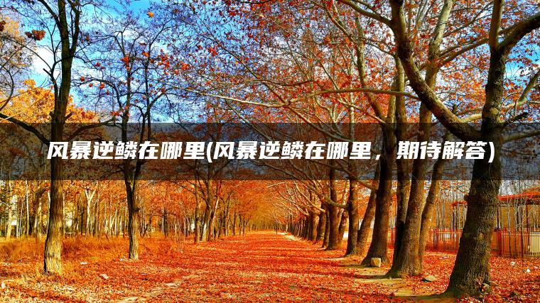 风暴逆鳞在哪里(风暴逆鳞在哪里,期待解答) 风暴逆鳞在哪里(风暴逆鳞在哪里,期待解答)