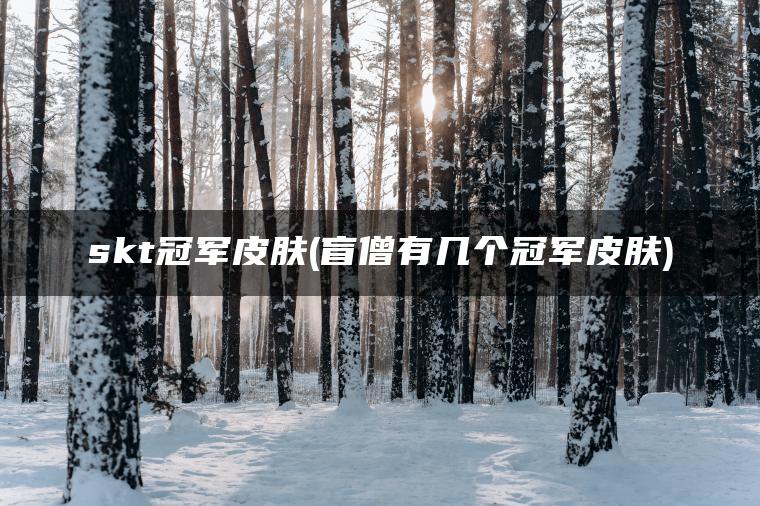 skt冠军皮肤(盲僧有几个冠军皮肤) skt冠军皮肤(盲僧有几个冠军皮肤)