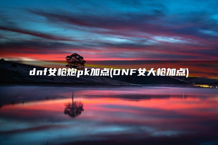 dnf女枪炮pk加点(DNF女大枪加点) dnf女枪炮pk加点(DNF女大枪加点)