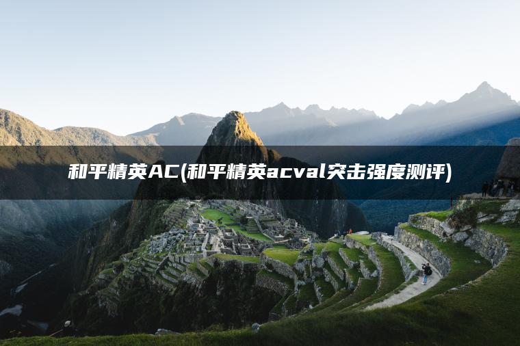 和平精英AC(和平精英acval突击强度测评) 和平精英AC(和平精英acval突击强度测评)