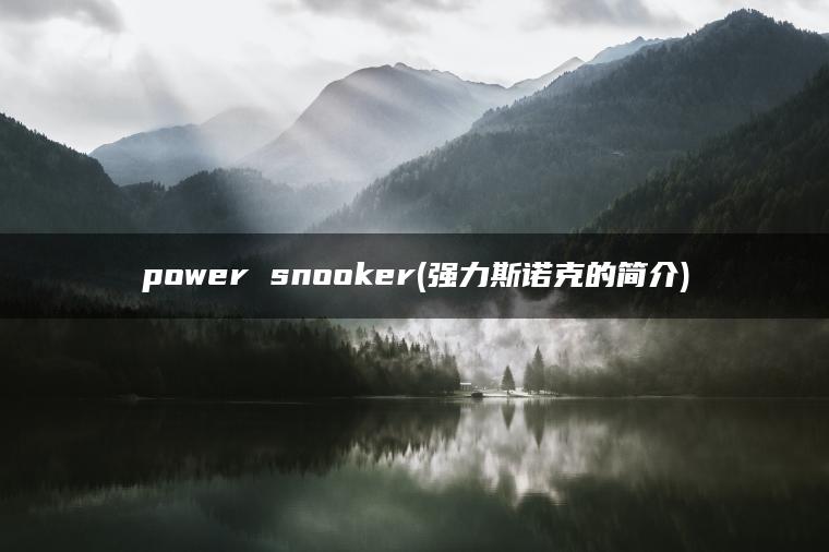 power snooker(强力斯诺克的简介) power snooker(强力斯诺克的简介)