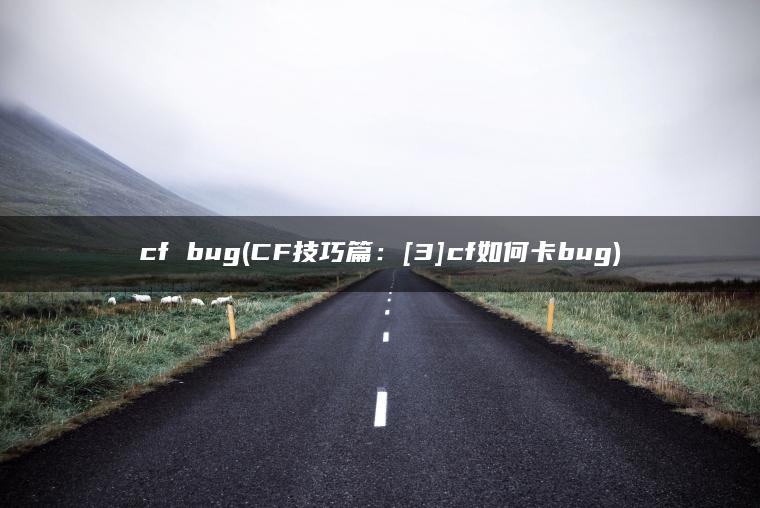 cf bug(CF技巧篇：[3]cf如何卡bug)