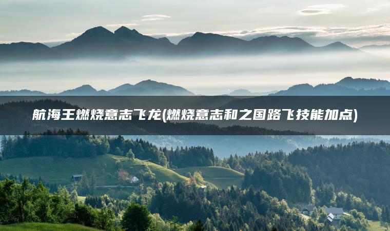 航海王燃烧意志飞龙(燃烧意志和之国路飞技能加点) 航海王燃烧意志飞龙(燃烧意志和之国路飞技能加点)