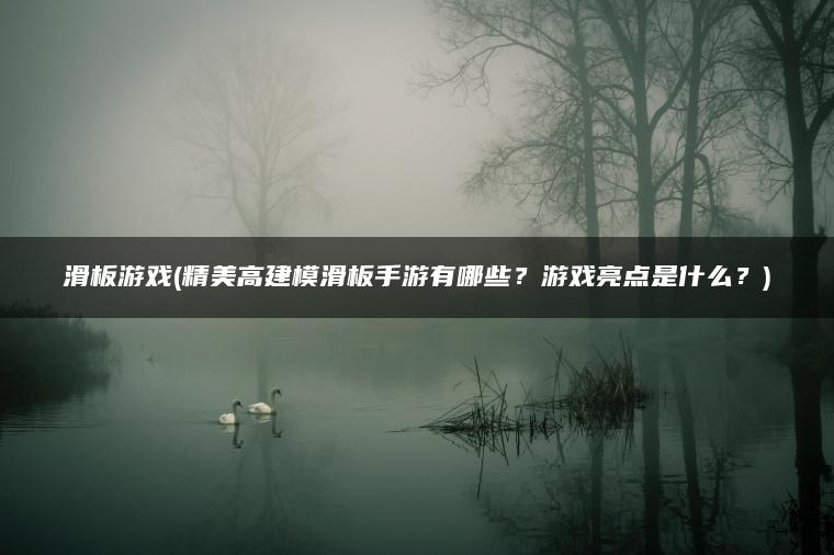 滑板游戏(精美高建模滑板手游有哪些?游戏亮点是什么?) 滑板游戏(精美高建模滑板手游有哪些?游戏亮点是什么?)
