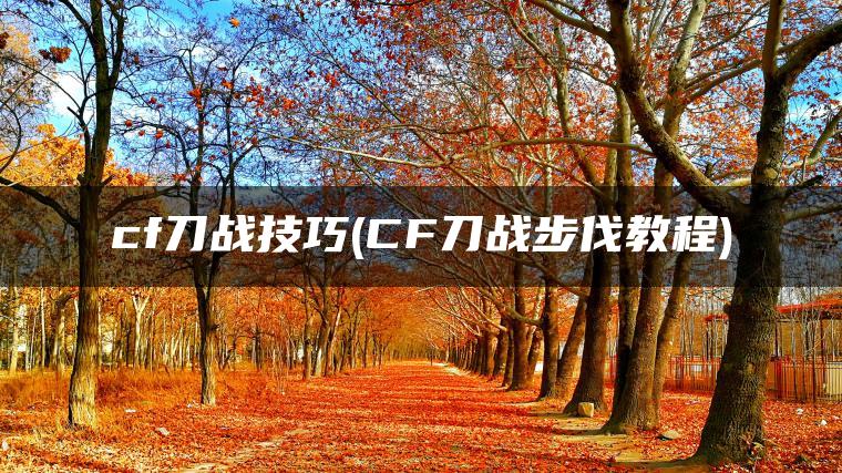 cf刀战技巧(CF刀战步伐教程) cf刀战技巧(CF刀战步伐教程)