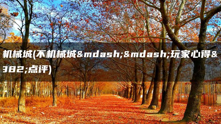 不机械城(不机械城——玩家心得与点评) 不机械城(不机械城——玩家心得与点评)