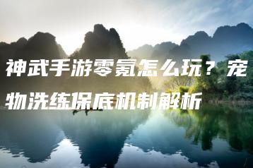 神武手游零氪怎么玩？宠物洗练保底机制解析