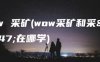 wow 采矿(wow采矿和采药在哪学)